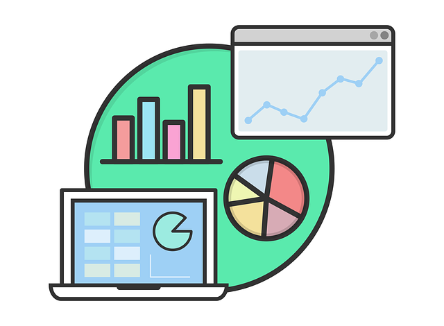 Grafik mit Laptop und Diagramm zur lokalen Suchmaschinenoptimierung